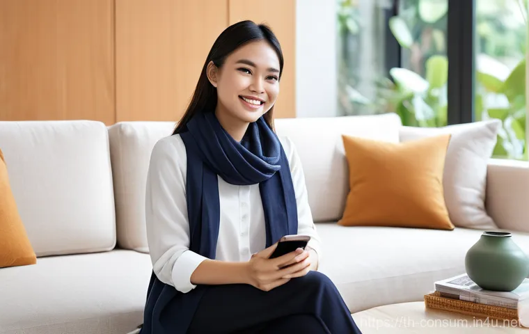 소비자 행동 분석을 통한 시장 변화 탐구 - Digital Lifestyle and Online Shopping in a Modern Thai Home**
    A young, elegant Thai woman in her...