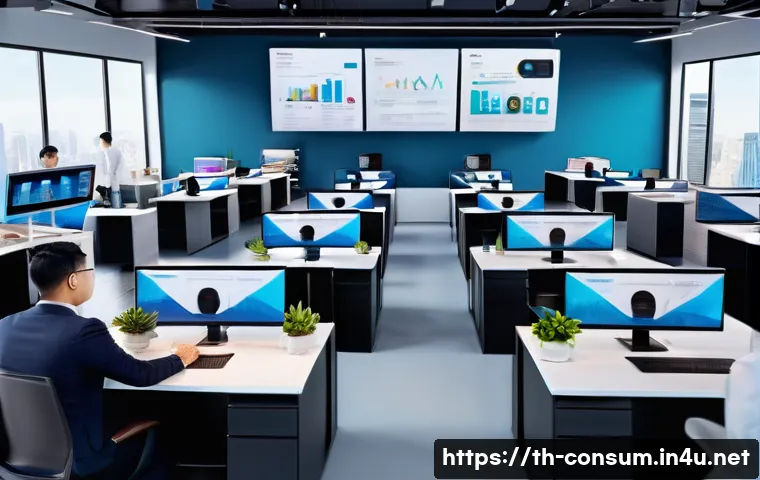 소비자중심 경영과 디지털 혁신의 연계 전략 연구와 분석 - A modern Thai digital customer service center scene, featuring diverse Thai professionals collaborat...