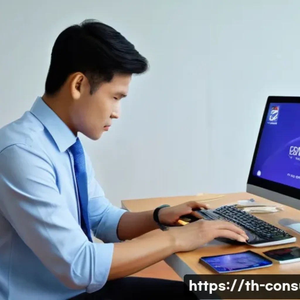 소비자전문기술사의 주요 역할과 책임 - A professional technology expert in a modern Thai electronics testing lab, carefully examining and t...
