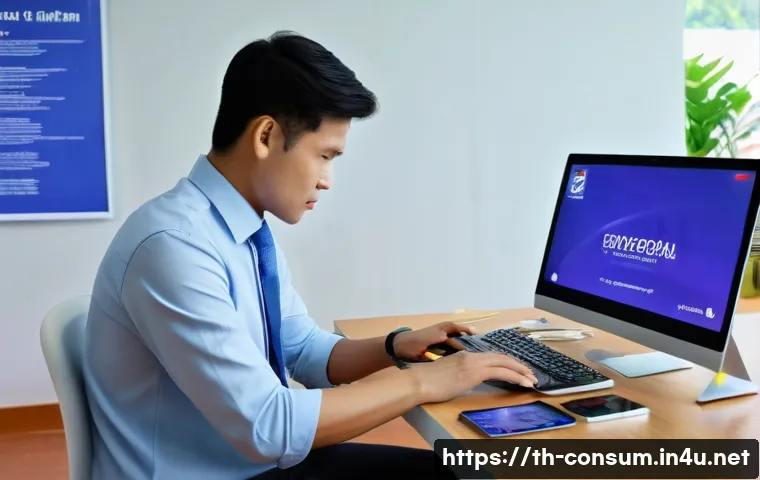 소비자전문기술사의 주요 역할과 책임 - A professional technology expert in a modern Thai electronics testing lab, carefully examining and t...