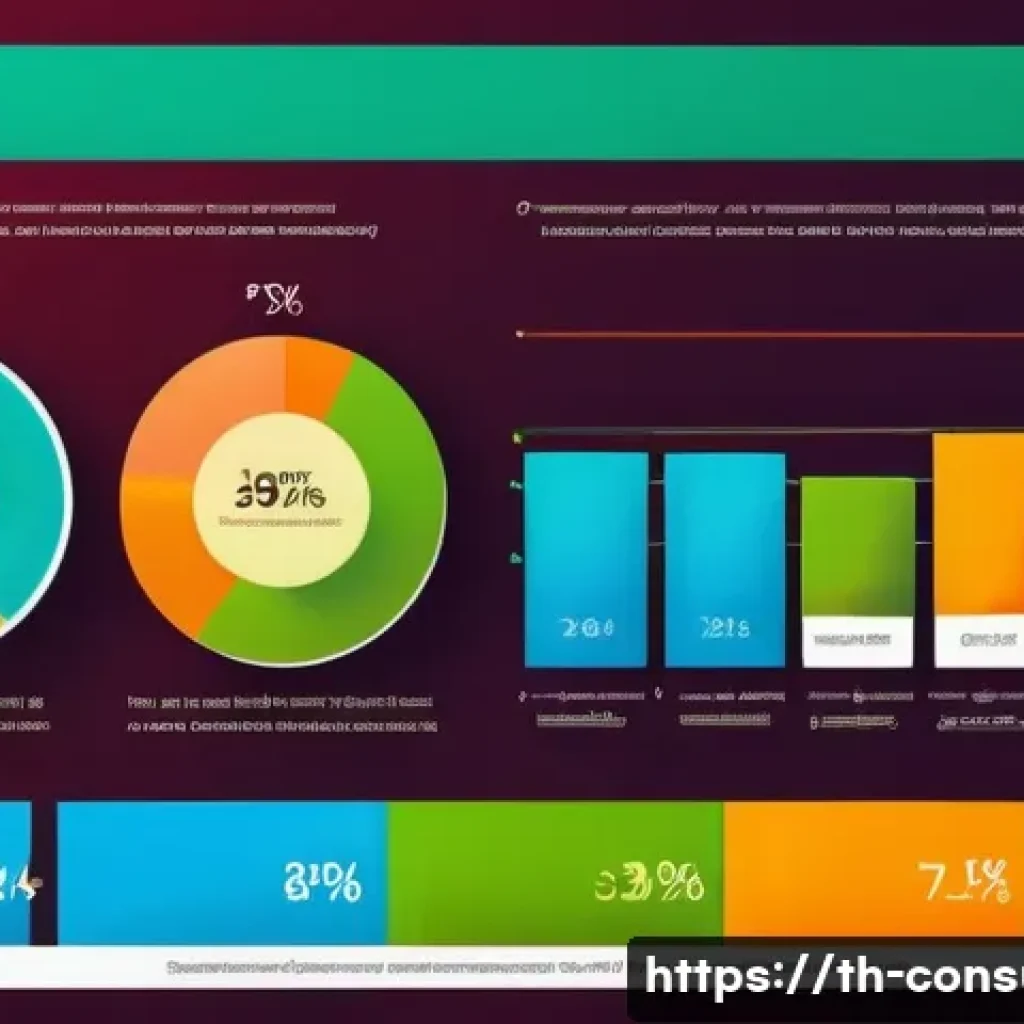 소비자 행동 데이터 시각화 사례 - A detailed, colorful infographic-style image illustrating consumer behavior analysis through various...