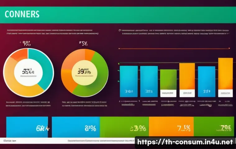 소비자 행동 데이터 시각화 사례 - A detailed, colorful infographic-style image illustrating consumer behavior analysis through various...