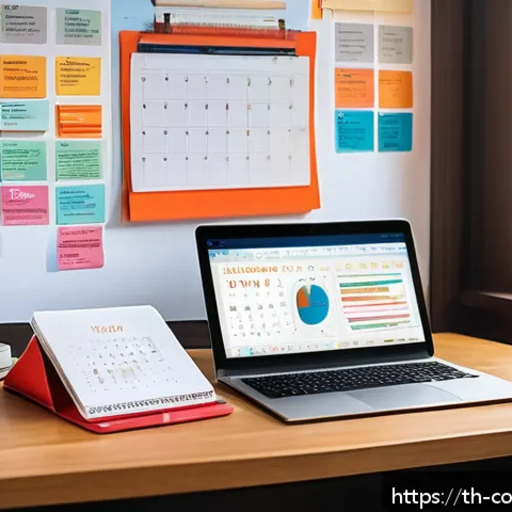 소비자전문기술사 시험 주제별 요약 - A detailed and vibrant digital illustration of a Thai student’s study desk in a modern room, featuri...