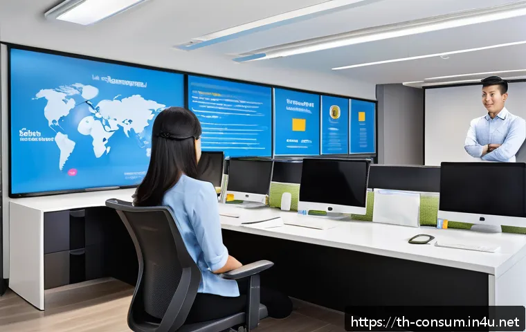 소비자 불만 처리 매뉴얼 작성 프로세스 - A modern office environment in Bangkok with a diverse Thai customer service team attentively listeni...